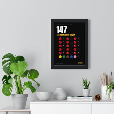 147 Snooker print framed on a living room wall