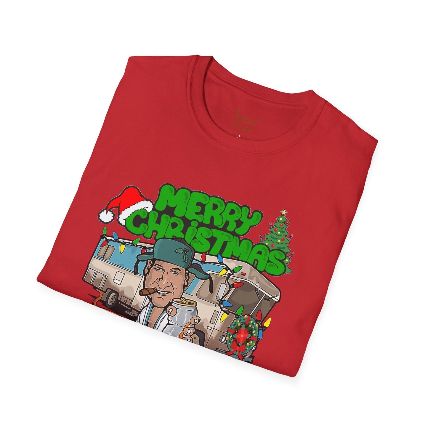 Grey t-shirt with Shitter's Full Christmas Christmas Vacation Parody