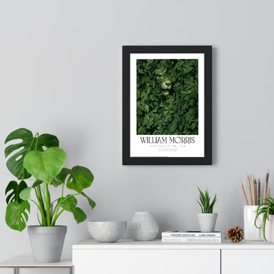 11x14-04 framed poster displayed on living room wall above furniture