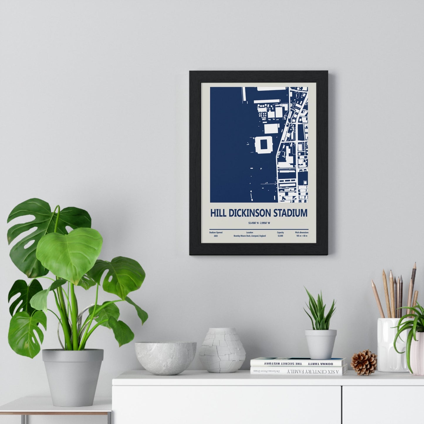 Everton new stadium minimalist map artwork