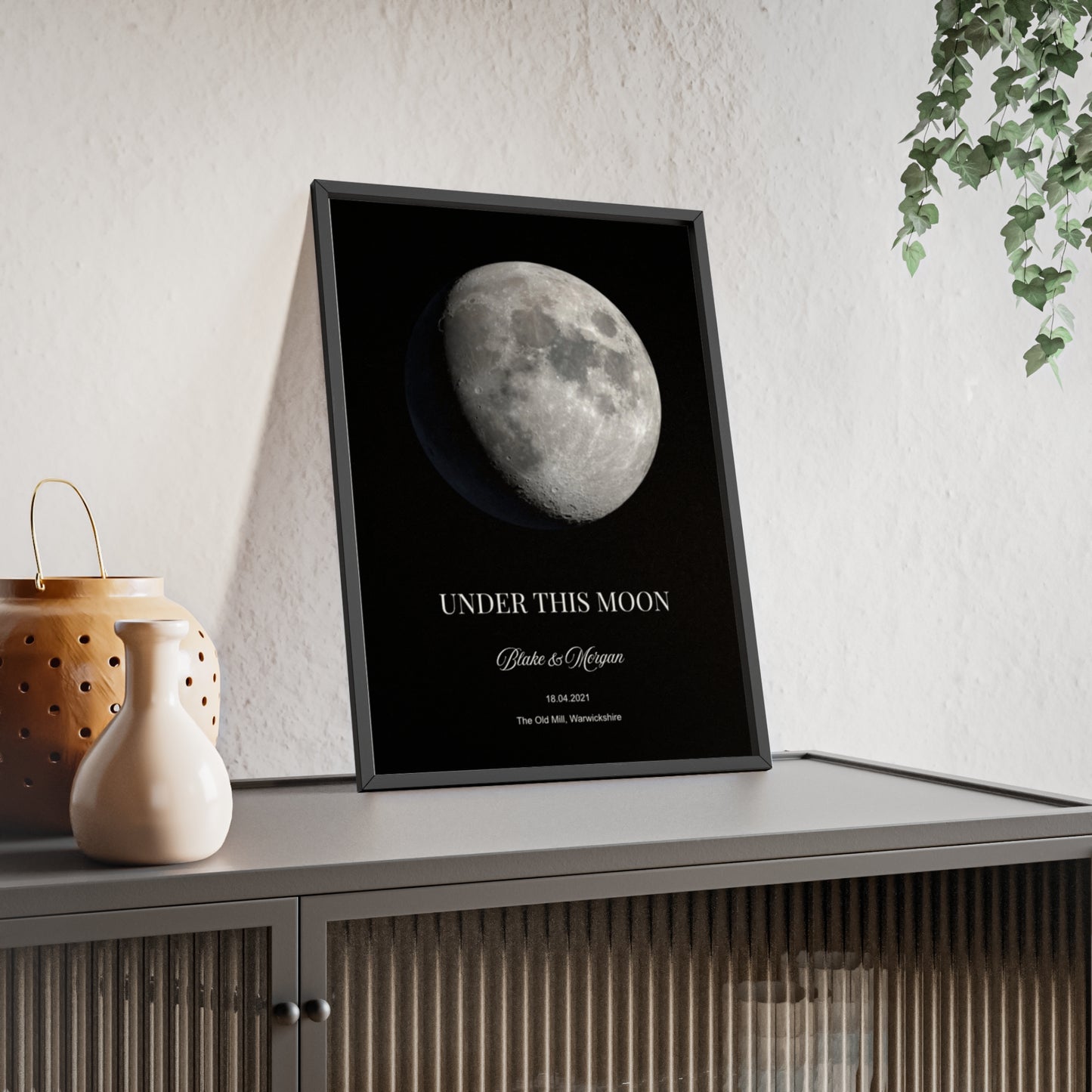Romantic personalised moon phase Valentine gift