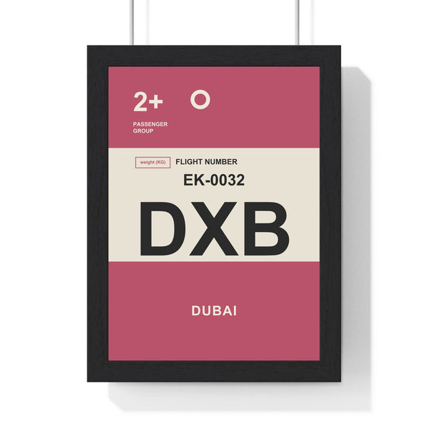 Personalised Boarding Pass Poster | Custom Airport Code Travel Print