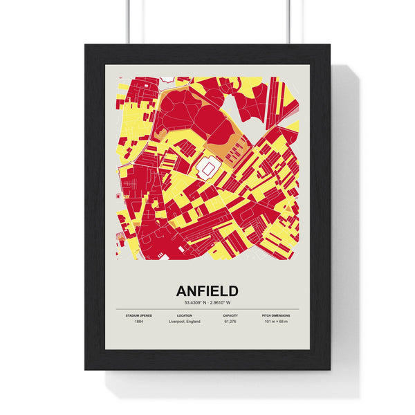 Custom stadium map print personalised Anfield ground poster