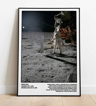 Framed Apollo 11 Moon Landing poster