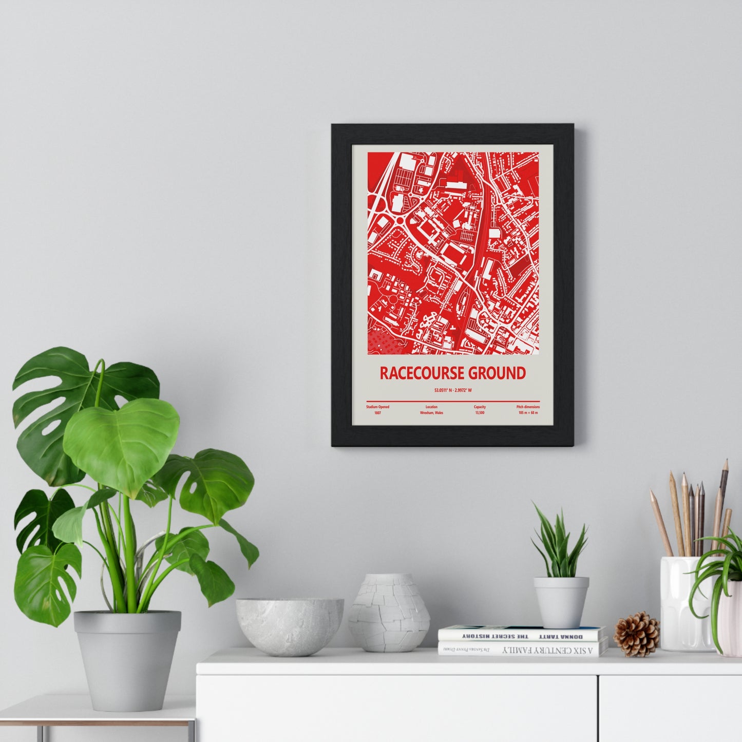 Historic Racecourse Ground map print for Wrexham fans