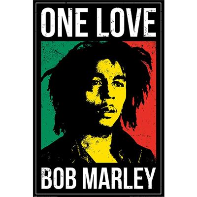 Framed Bob Marley One Love Portrait maxi poster