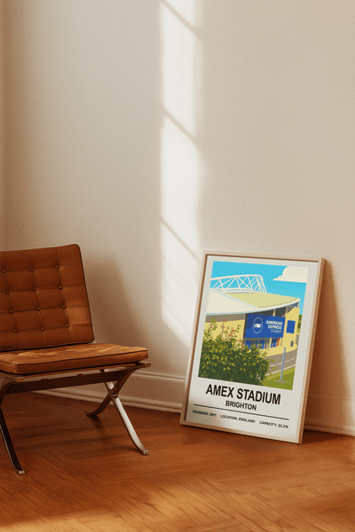 Framed Brighton Amex Stadium poster