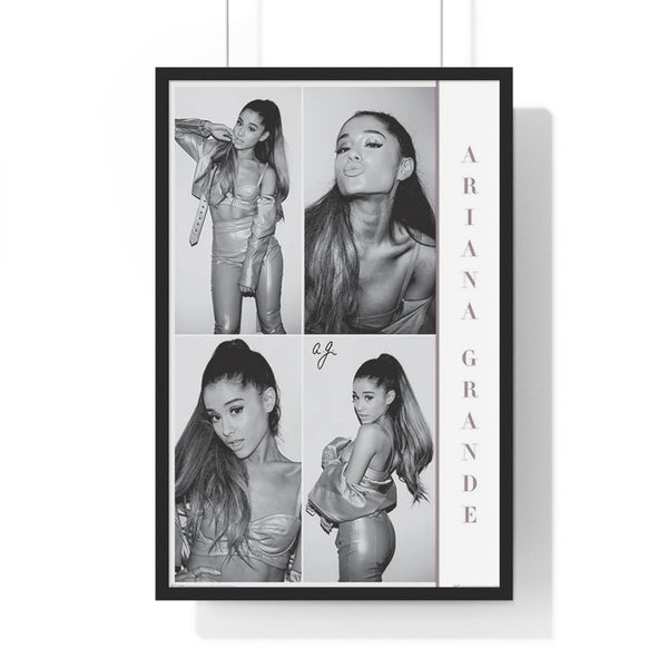 Ariana Grande black and white collage maxi poster featuring portrait montage