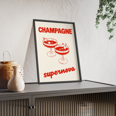 Framed Champagne Supernova poster
