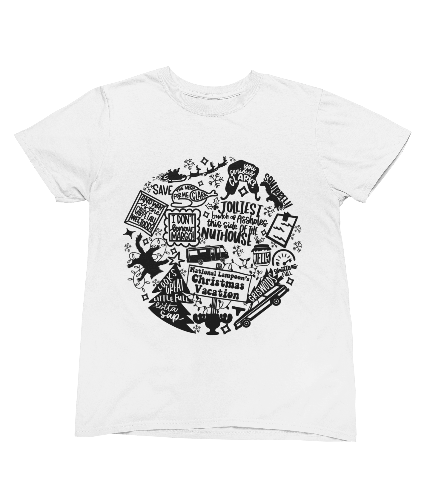Grey t-shirt with Christmas Vacation Sweatshirt & Xmas Quote Design