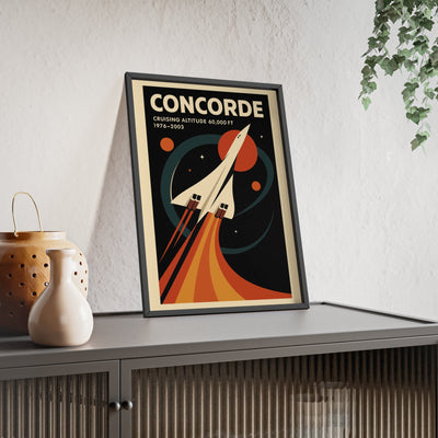 Framed Concorde poster