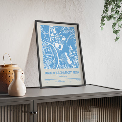 Framed Coventry Building Society Arena Stadium map print
