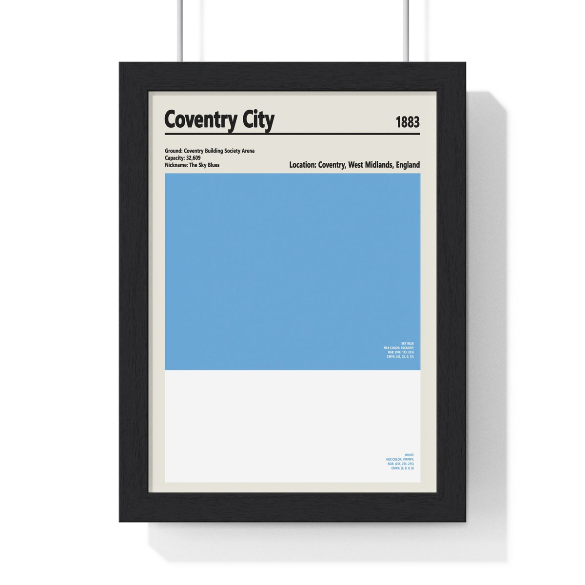 Coventry City Colour Swatch Print