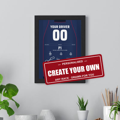 Custom Grand Prix Race Suit Poster - Create Your Own Motorsport Moment Print