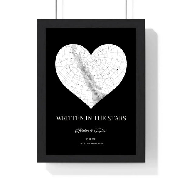 Personalised Heart Star Map Print | Night Sky Gift