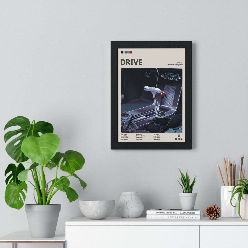 Framed Drive movie poster wall display