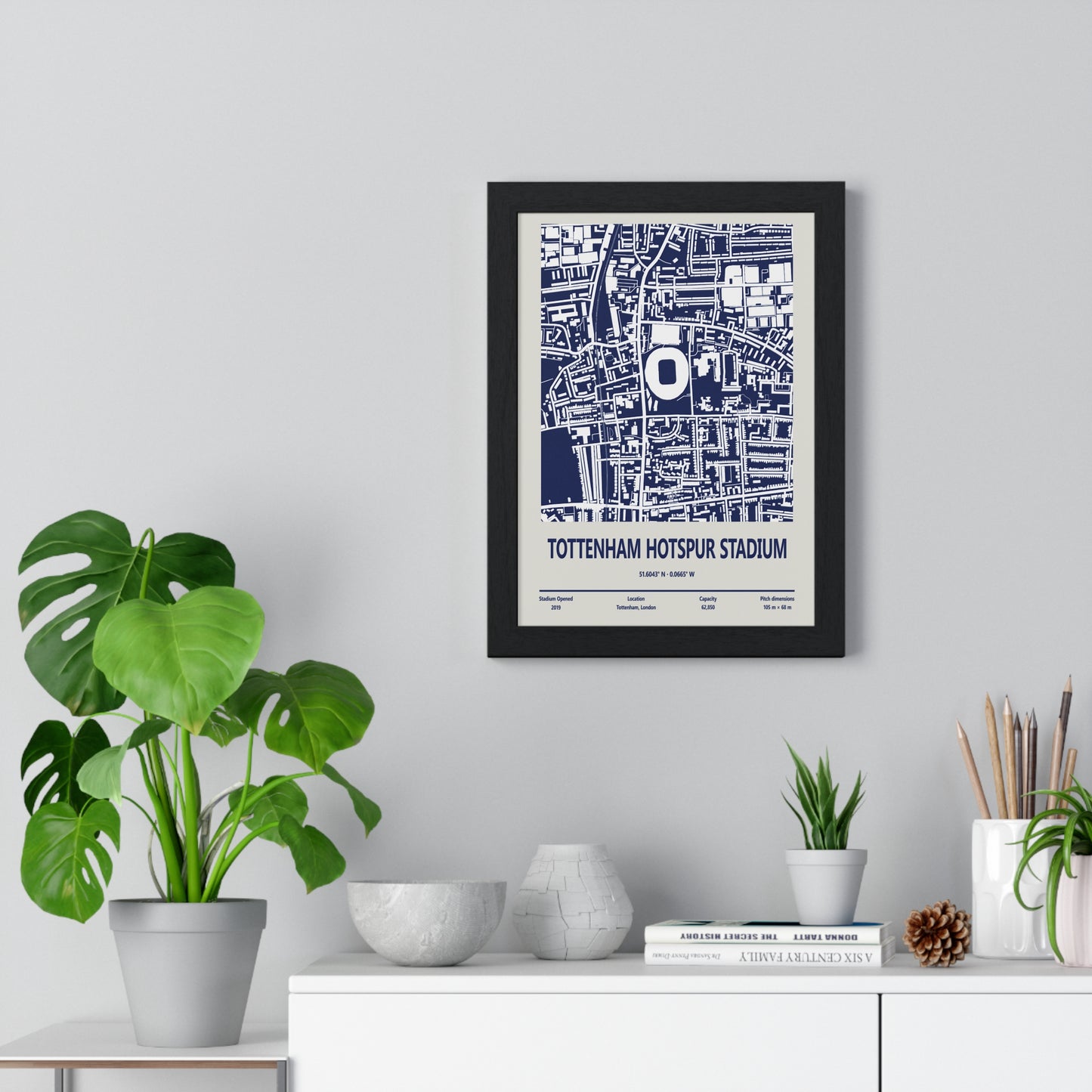 Tottenham Hotspur Stadium minimalist football artwork