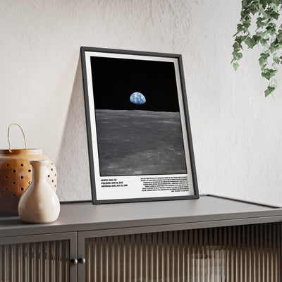 Framed Earthrise Apollo 11 Moon poster