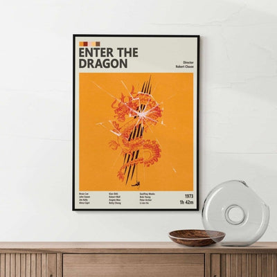 Framed Enter the Dragon movie poster