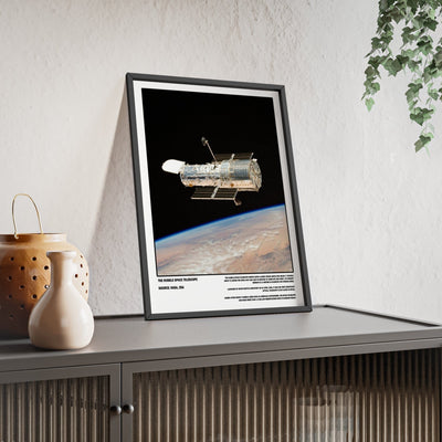Framed Hubble Space Telescope poster