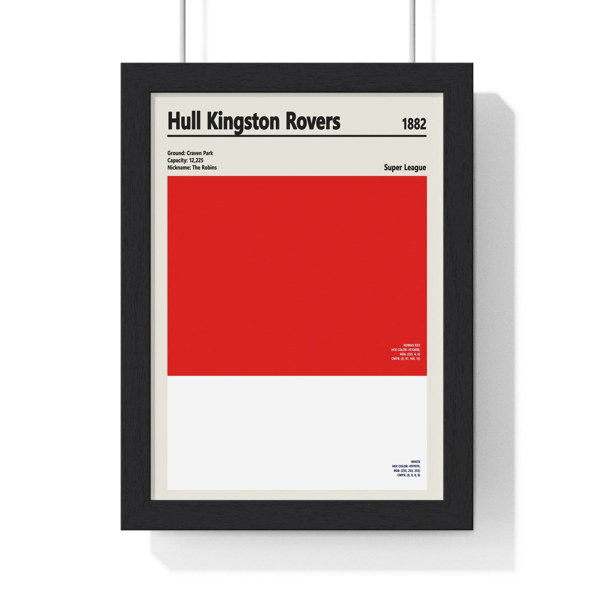 Hull Kingston Rovers Colour Swatch Poster