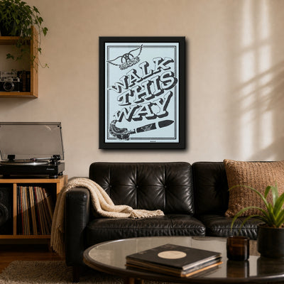 Aerosmith Walk This Way Framed or Unframed 30x40cm Music Poster - Aerosmith wall art lifestyle wall mockup