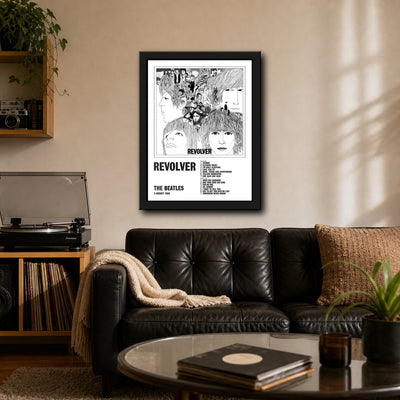 The Beatles Revolver Collector Print Framed or Unframed 30x40cm Music Poster - The Beatles wall art lifestyle wall mockup