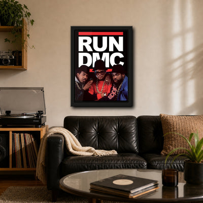 Run DMC Group Framed or Unframed 30x40cm Music Poster - Run DMC wall art lifestyle wall mockup