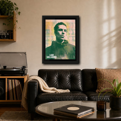 Liam Gallagher Polaroid Framed or Unframed 30x40cm Music Poster - Liam Gallagher wall art lifestyle wall mockup