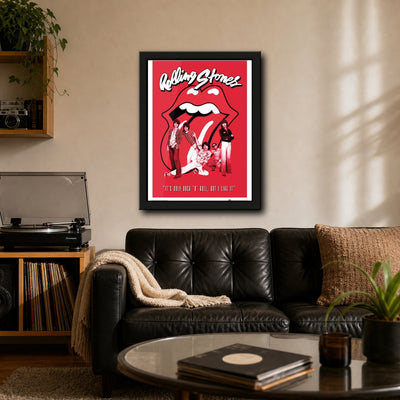 The Rolling Stones It's Only Rock N Roll Framed or Unframed 30x40cm Music Poster - The Rolling Stones wall art lifestyle wall mockup