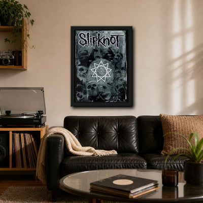 Slipknot Pentagram Framed or Unframed 30x40cm Music Poster - Slipknot wall art lifestyle wall mockup