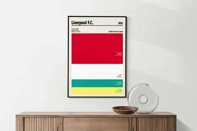 Framed Liverpool FC colour swatch print