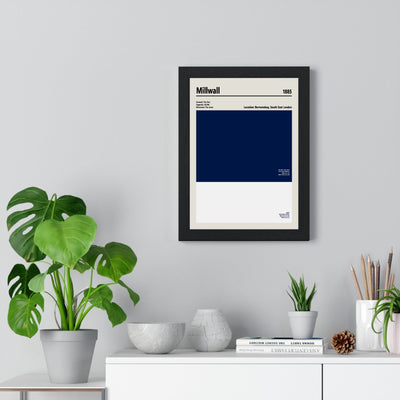 Millwall Colour Swatch Print framed on a living room wall