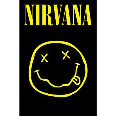 Framed Nirvana Smiley Logo maxi poster