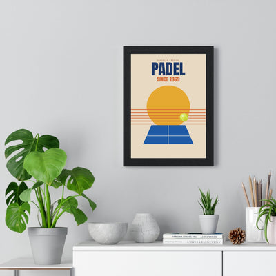 Padel Since 1969 Retro print framed on a living room wall