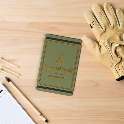 Personalised Golf Scorecard Holder - shown at real size