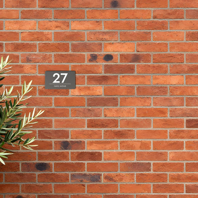 Personalised House Number Plaque - shown at real size
