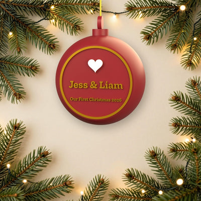 Personalised Our First Christmas Bauble - another colour choice
