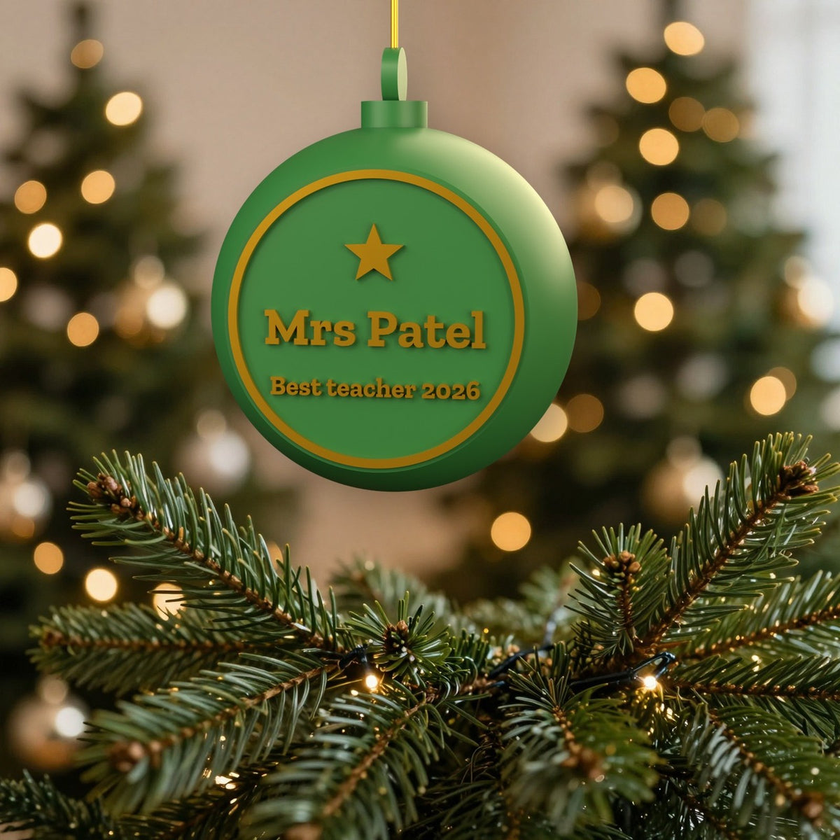 Personalised Teacher Bauble - more colour ideas