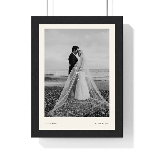 Personalised Wedding Photo Print With Date