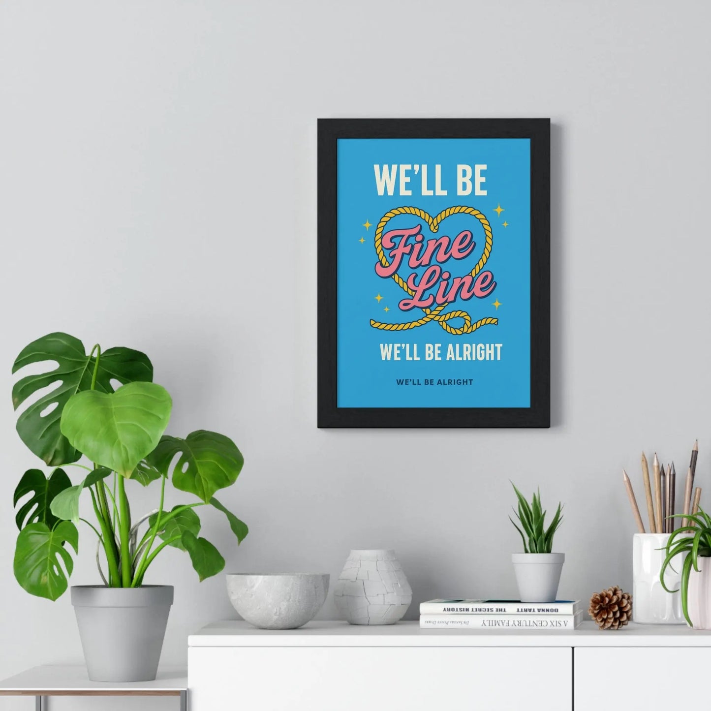 Album Cover Poster Fine Line Inspired Poster – We’ll Be Alright Rope Heart Minimalist Wall Art Poster Kingz