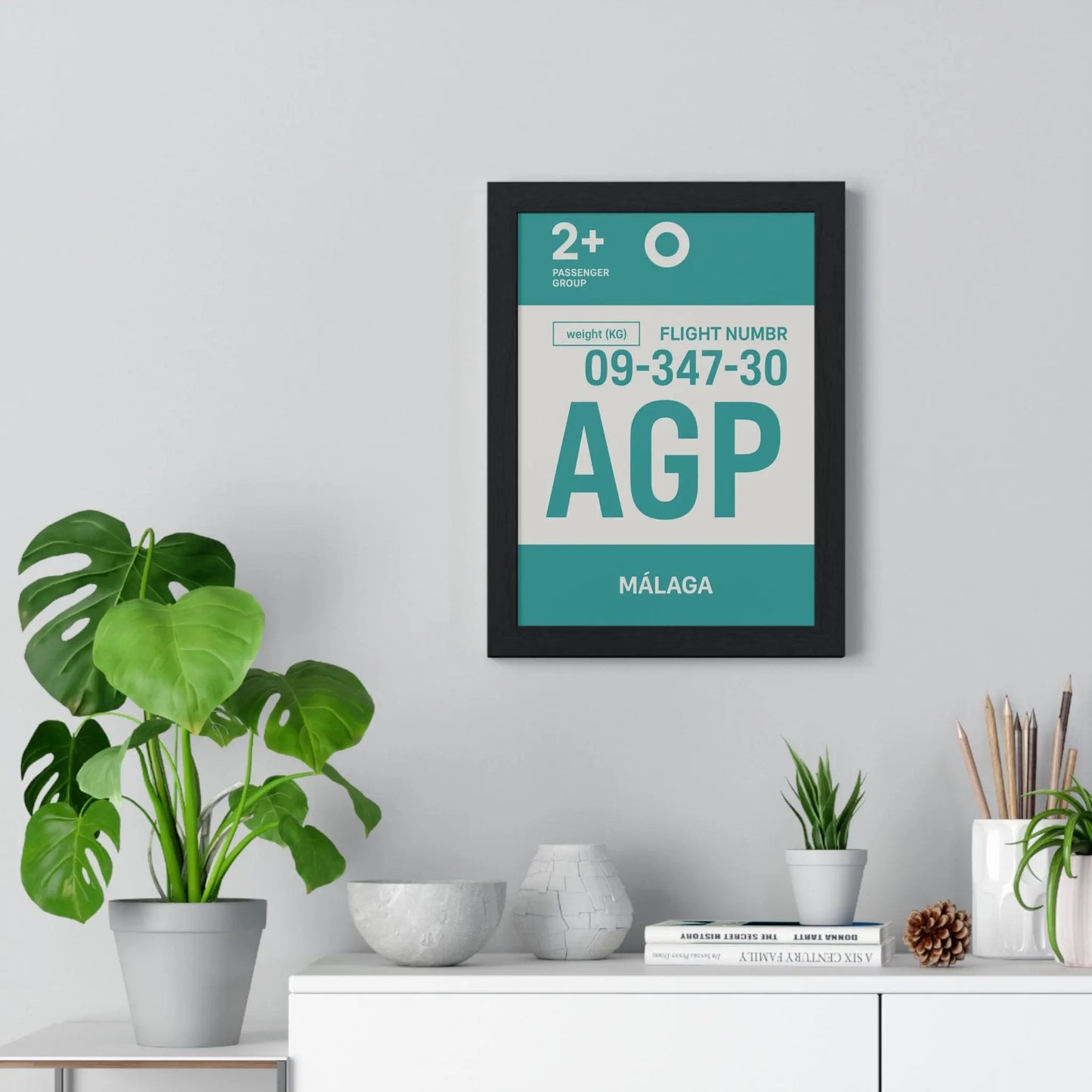 Boarding Pass Malaga AGP Boarding Pass Poster – Minimalist Spain Travel Print Poster Kingz