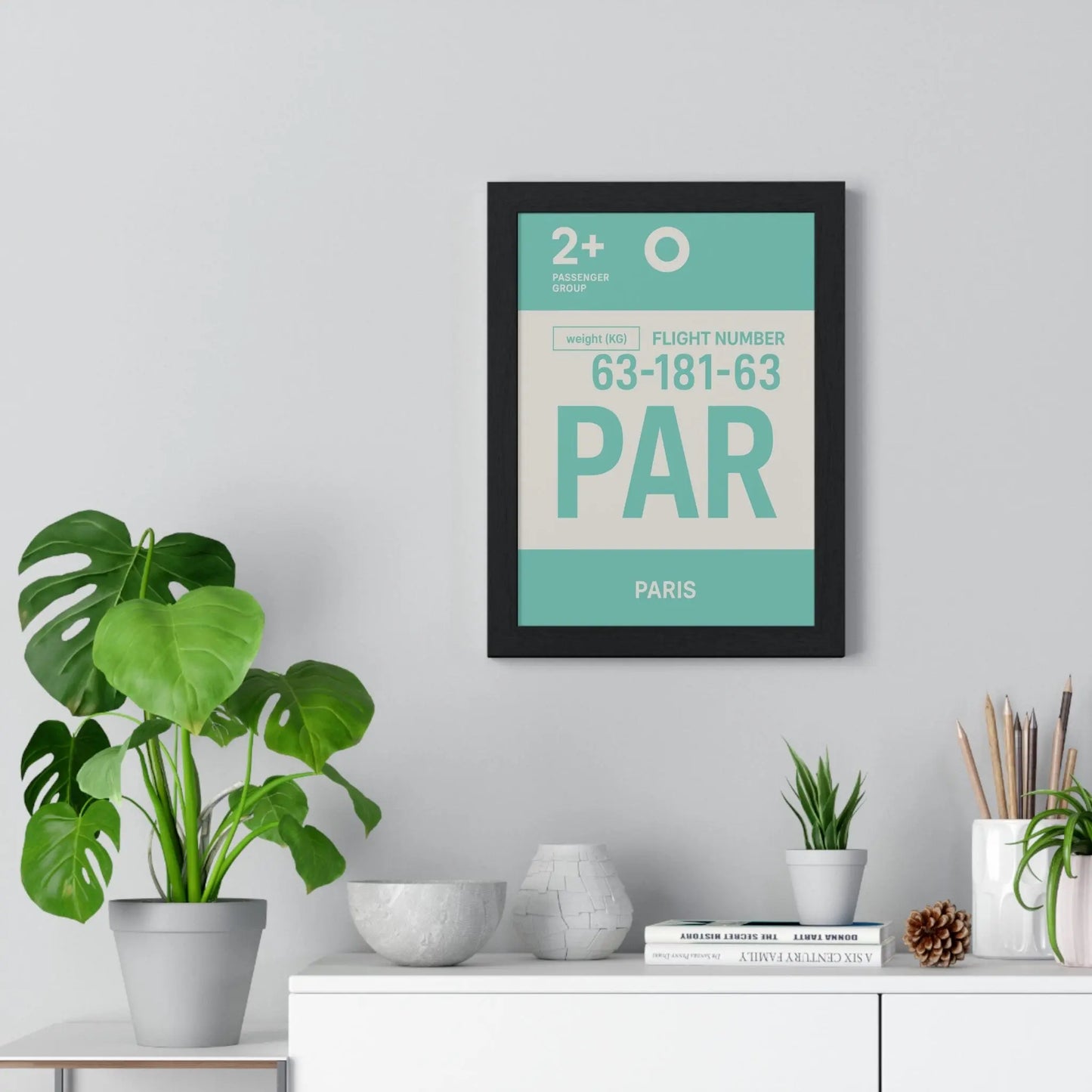 Boarding Pass Paris PAR Boarding Pass Poster – Minimal Travel Wall Art Poster Kingz
