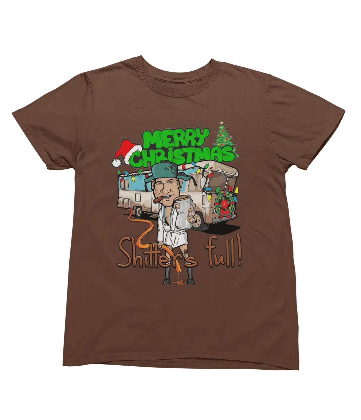 Clothing Cousin Eddie Christmas Jumper & T-Shirt – Funny “Shitter’s Full” Parody Poster Kingz
