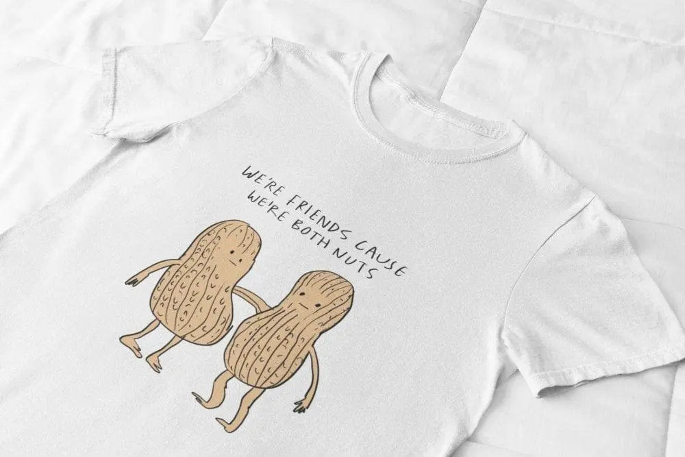 Clothing We're Both Nuts Funny Peanut Friends T-Shirt – Cute Best Friend Humor Tee Poster Kingz