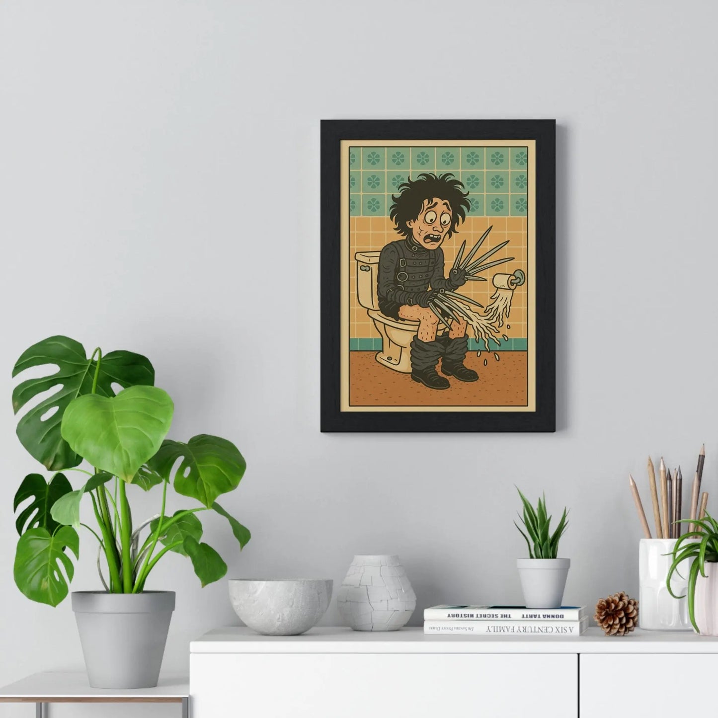 Scissorhands Parody Bathroom Poster – Funny Toilet Wall Art Print Poster Kingz