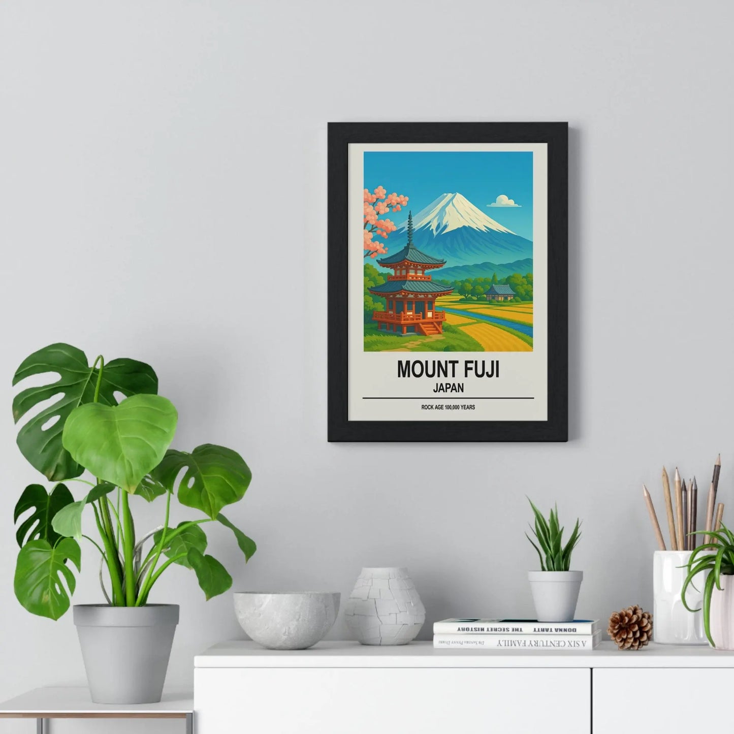 Travel Poster Mount Fuji Poster | Japan Travel Wall Art | Vintage Landscape Print Poster Kingz