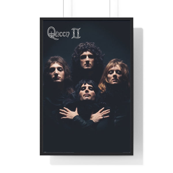 Queen II Album Artwork Maxi Poster featuring the iconic band portrait in black and white