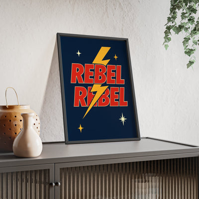 Framed Rebel Rebel poster