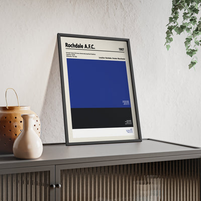 Framed Rochdale AFC colour swatch print